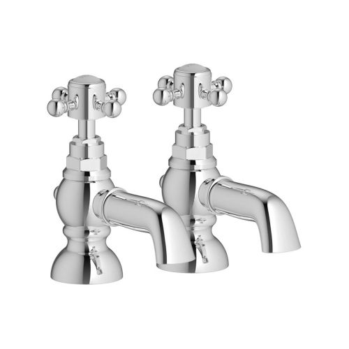 Ari Design Weston Bath Pillar Taps - Chrome