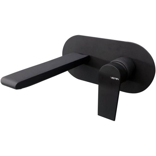 Vema Timea Wall Mounted Basin Mixer - Matt Black