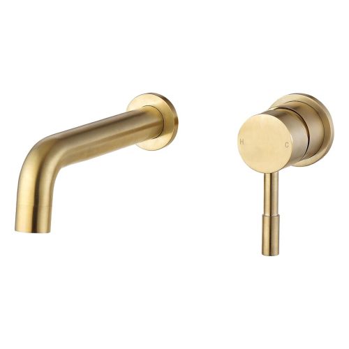 Ari Design Esca Wall Mounted Basin Tap - Brushed Brass