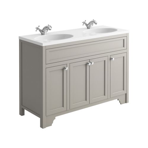 Harrogate Duchy 1200mm Vanity Unit & Double Basin - Dovetail Grey (15814)