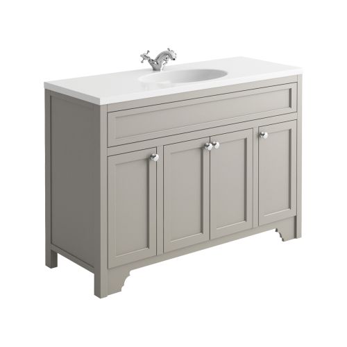 Harrogate Duchy 1200mm Vanity Unit & Single Basin - Dovetail Grey (15811)