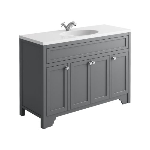 Harrogate Duchy 1200mm Vanity Unit & Single Basin - Spa Grey (15812)