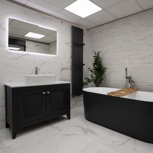 Josef Martin Eden 1050mm Floorstanding Vanity Unit & Pebble Worktop - Slate