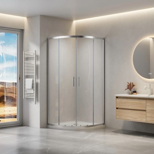 Elementz 900mm Quadrant Double Door Shower Enclosure