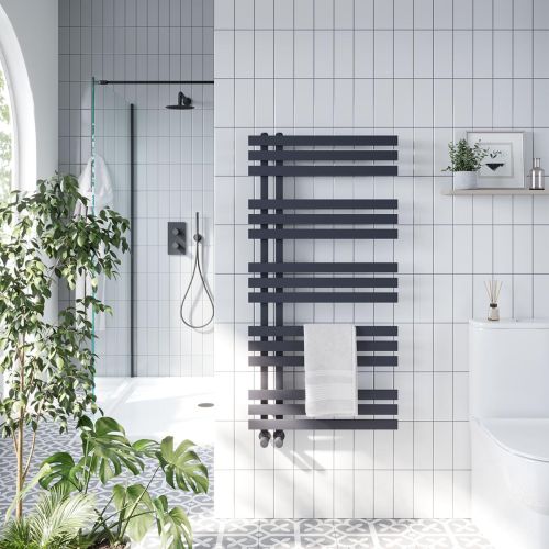 Emerson 1200 x 500mm Heated Towel Rail - Anthracite  (16081)