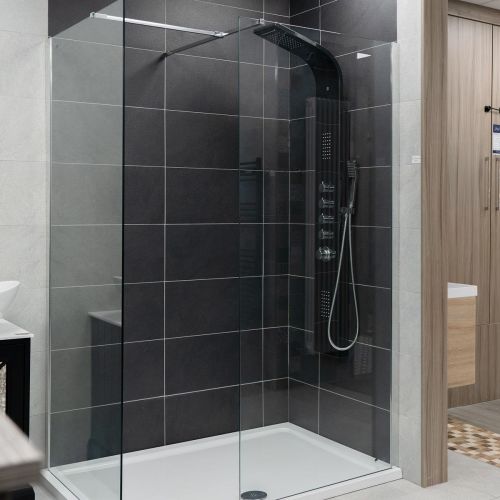 Eliseo Ricci Monsoon Waterfall Shower Tower - Black Chrome (11272)