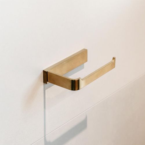 Eliseo Ricci Vesu Toilet Roll Holder - Brushed Brass (15860)