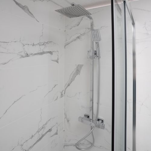 Eliseo Ricci Cube Plus Thermostatic Rain Shower with Diverter