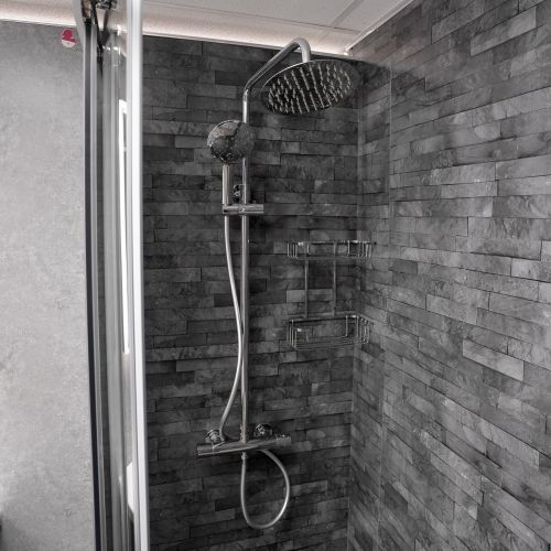 Eliseo Ricci Curve Plus Thermostatic Rain Shower with Diverter