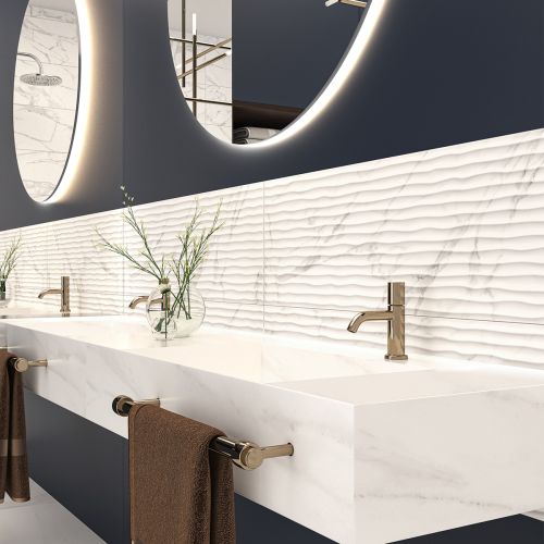 Ritual Decor 30 x 90cm Matt Rectified White Body Wall Tile - 1.35sqm perbox