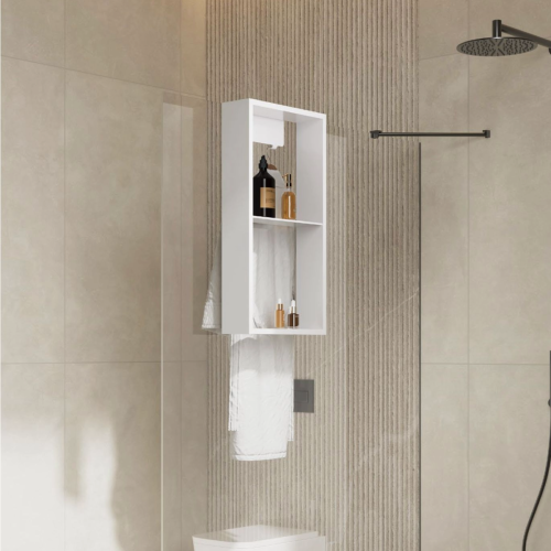 Eliseo Ricci 630mm x 330mm Hanging Shower Shelf - White