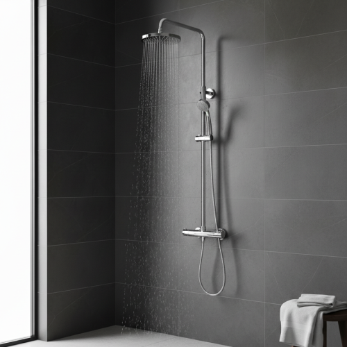 Eliseo Ricci Pro Round Thermostatic Rain Shower