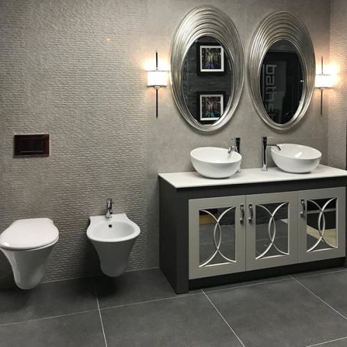 Josef Martin Errigal 1600mm 3 Door Floorstanding Vanity Unit with French Grey Fronts - Dark Lead (9462)