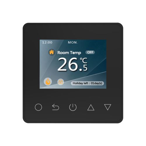 Programmable Timerstat for Electrial Underfloor Heating - Black