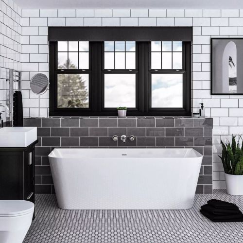 Darlington Modern Back to Wall Freestanding 1700mm x 800mm Bath