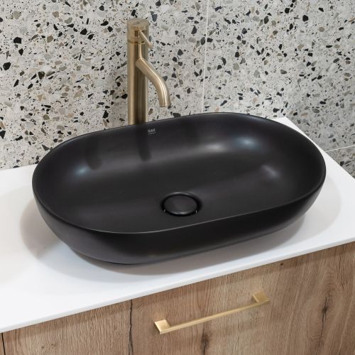 Rak Feeling 430mm Countertop Basin - Black