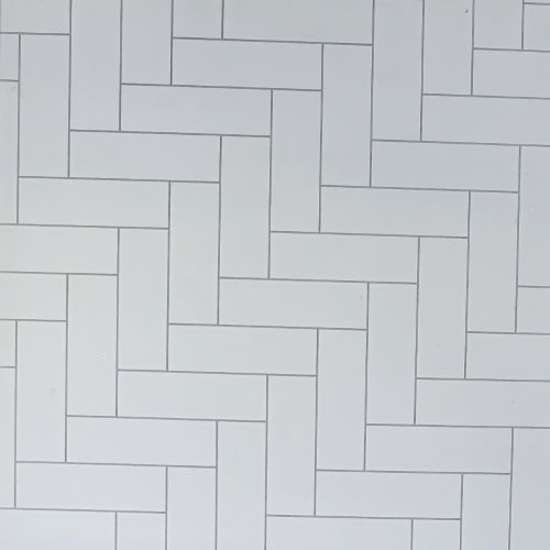 Lusso Panel Metro Vertical Herringbone White Tile 1m Twin Pack