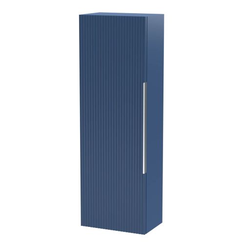 Hudson Reed Fluted 400mm Wall Mounted Storage Cabinet - Satin Blue
