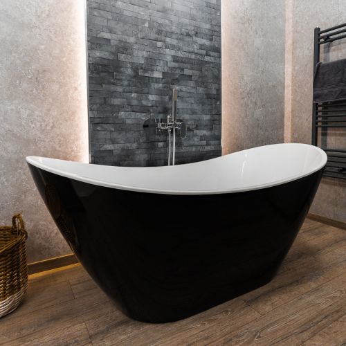 Viktor Benson Arabica 1500mm Freestanding Bath - Black (16137)