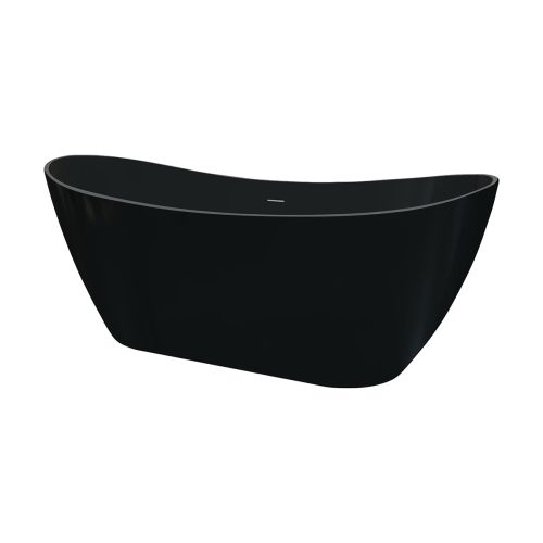 Viktor Benson Taha 1700 x 730mm Freestanding Bath - Matt Black (20692)