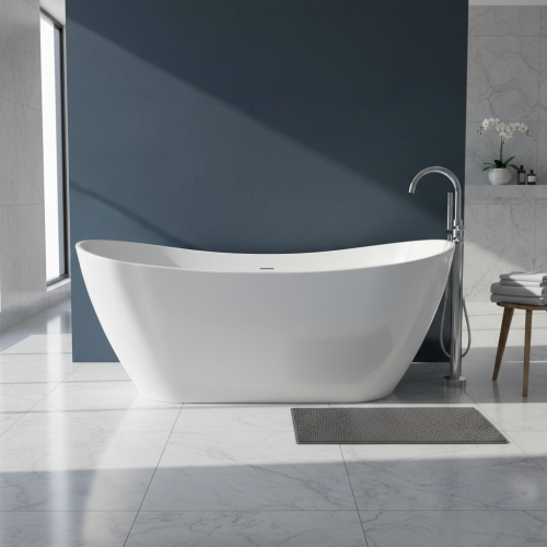 Viktor Benson Taha 1700 x 730mm Freestanding Bath - Matt White