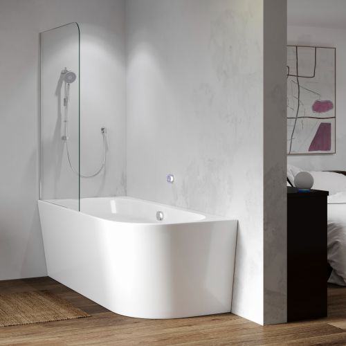 Aqualisa Smart Glo Digital Shower - Dual Outlet with Riser Rail and Bath Fill (Concealed) HP/Combi​ - Chrome