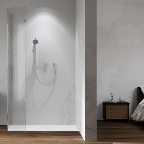 Aqualisa Smart Glo Digital Shower - Single Outlet with Riser Rail – Concealed Gravity Pumped​ - Chrome