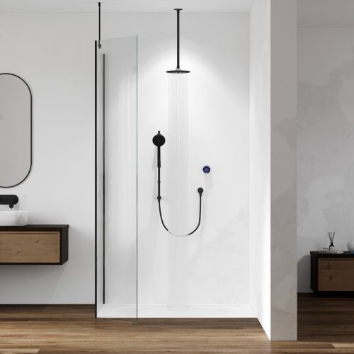 Aqualisa Smart Glo Dual Head Concealed Digital Shower - HP/Combi Black