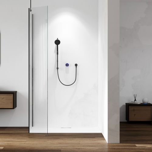 Aqualisa Smart Glo Digital Shower - Single Outlet with Riser Rail – Concealed HP/Combi​ - Black