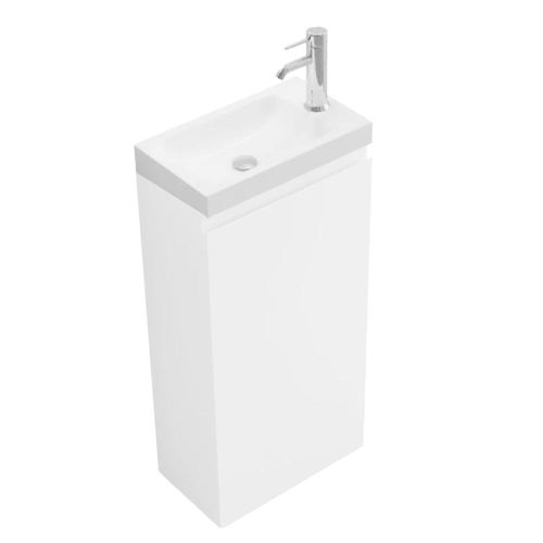Halite Waterproof 400mm Floorstanding Vanity Unit & Basin - White
