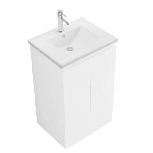 Halite Waterproof 500mm Floorstanding Vanity Unit & Basin - White