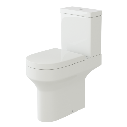 Harmony Rimless Comfort Height Close Coupled Toilet with Soft Close Toilet Seat
