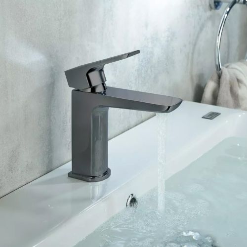 Eliseo Ricci Vesu II Basin Mono with Click Waste - Gunmetal (22080)