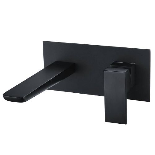 Eliseo Ricci Sharpe Wall Mounted Basin Mixer - Matt Black (2345)