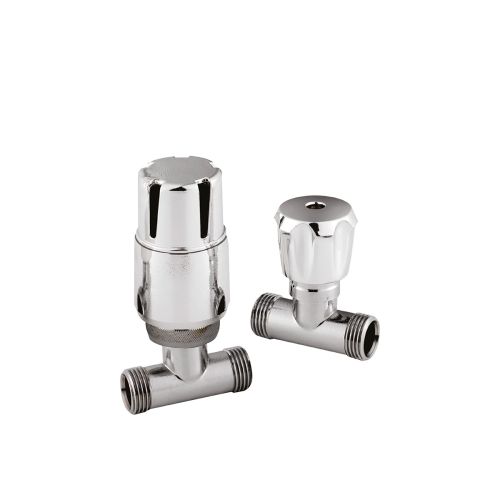 Thermostatic Straight Radiator Valve - Chrome (6517)