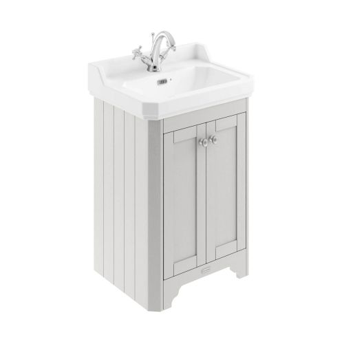 Hudson Reed Traditional Old London Timeless Sand 595mm 2-Door Unit & Basin 1 Tap Hole