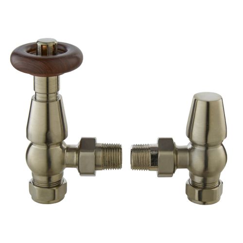 Hudson Reed Camden Angled Thermostatic Valve - Satin Nickel (18517)