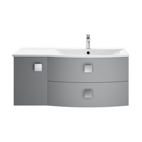 Hudson Reed Sarenna 1000mm Wall Mounted Vanity Unit & Basin - Right Hand - Dove Grey SAR202R (9491)