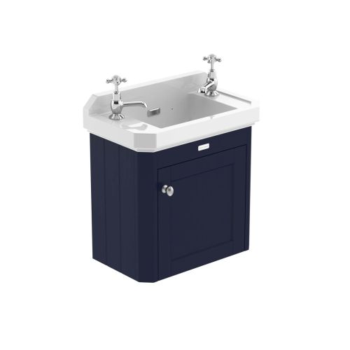 Hudson Reed Traditional Old London Twilight Blue 515mm Wall Hung Cabinet & Basin