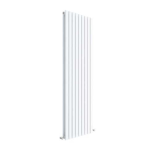 Hudson Reed Sloane Vertical Double Panel Radiator 1800 x 528mm - Satin White (18614)