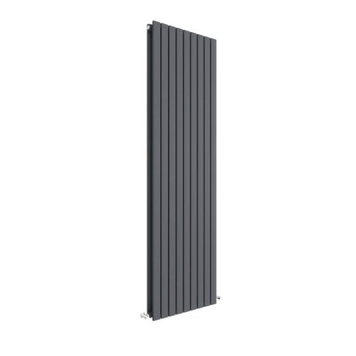 Hudson Reed Sloane Vertical Double Panel Radiator 1800 x 528mm - Anthracite (18639)