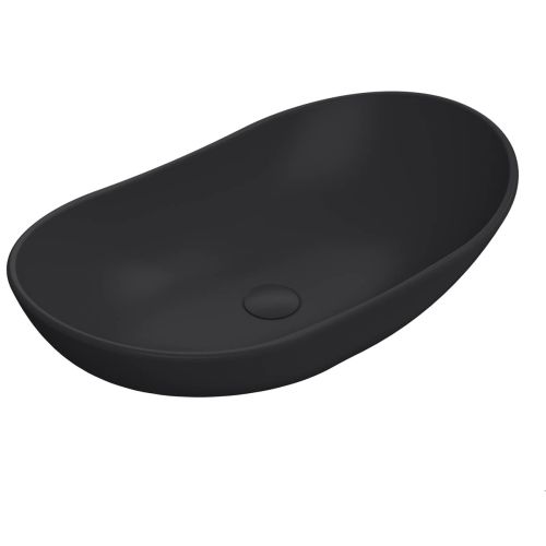 Nuie 615mm Counter Top Basin - Matt Black (13648)