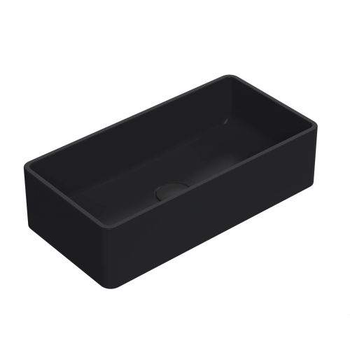 Hudson Reed Rectangular Vessel - Matt Black 120x465x235mm (18688)