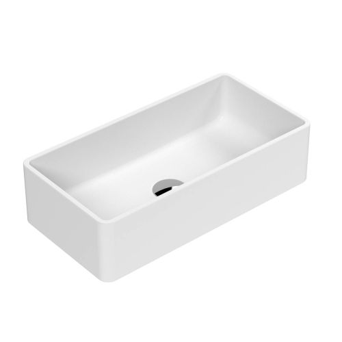 Hudson Reed Rectangular Vessel - Matt White 120x465x235mm (18696)