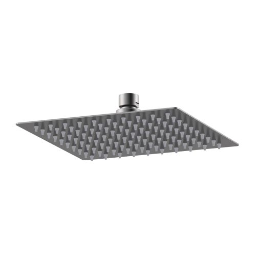 Nuie Square Fixed Head 200mm - Brushed Gun Metal (18737)