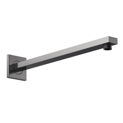 Nuie Small Rectangular Shower Arm - Brushed Gun Metal (18738)