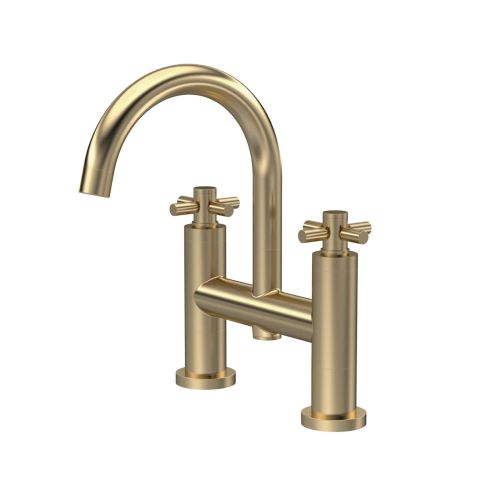 Hudson Reed Tec Crosshead Bath Filler - Brushed Brass (18758)