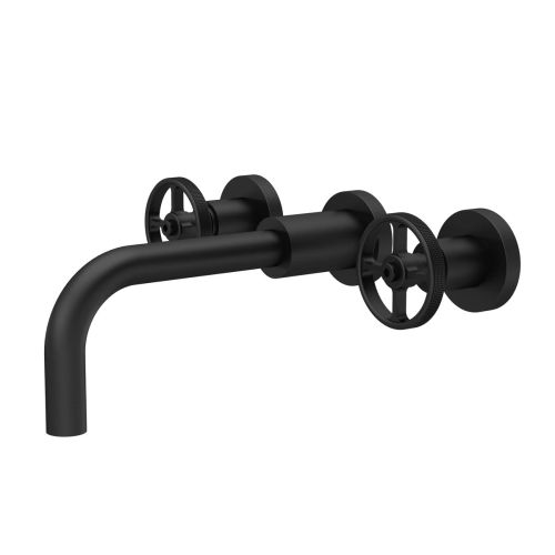 Hudson Reed Revolution Wall Mounted Basin Mixer - Matt Black (18759)