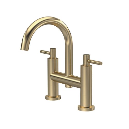 Hudson Reed Tec Lever Bath Filler - Brushed Brass (18766)