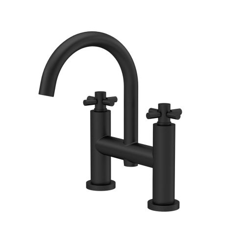 Hudson Reed Tec Crosshead Bath Filler - Matt Black (18767)